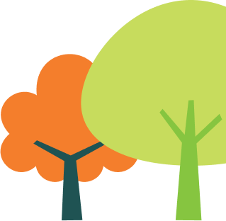 Orange and Green Tree